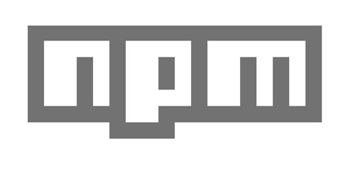 npm logo gray and white