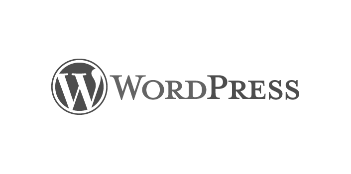wordpress logo black gray