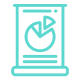 content management graph icon teal