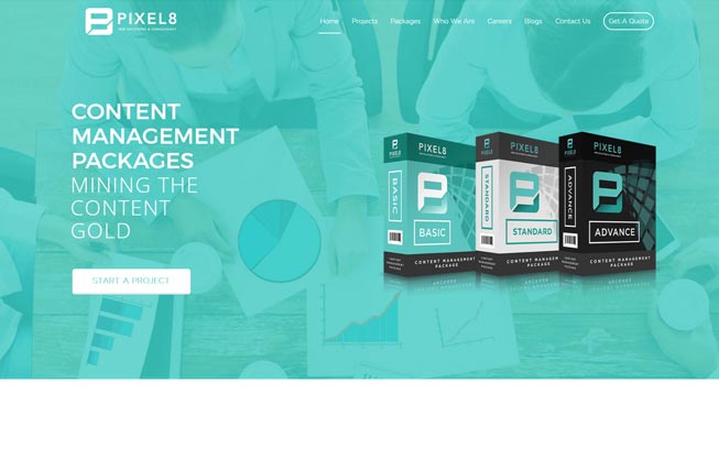 pixel8 content management packages background